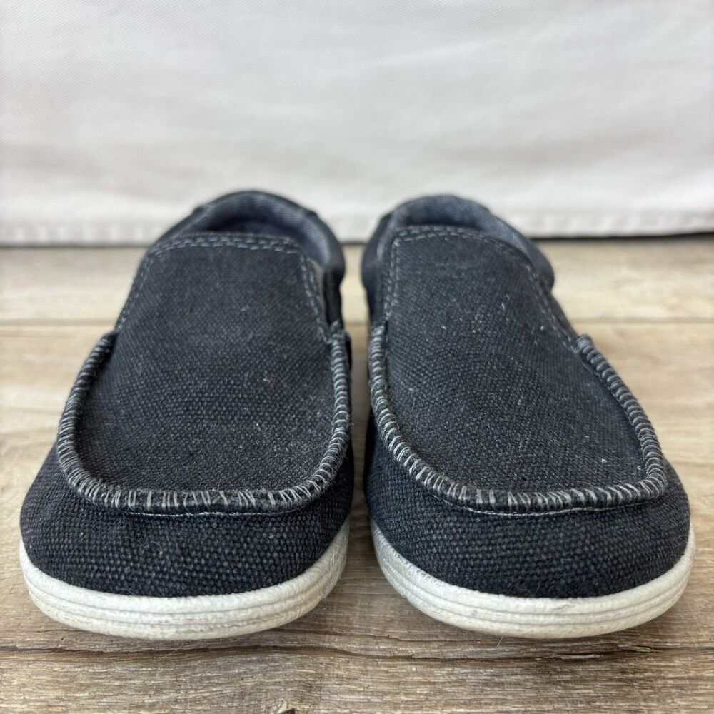 Cat & Jack Toddler Boys Black Canvas Slip On Sneakers Casual Shoe Size 13 Church - Picture 3 of 10